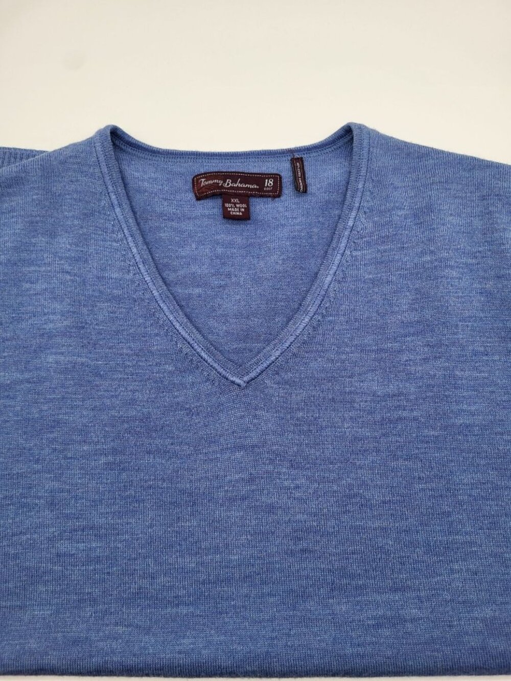 Tommy Bahama Golf Vest Men's XXL Extra Fine Merino Wool Blue Old Money Preppy - Picture 8 of 8